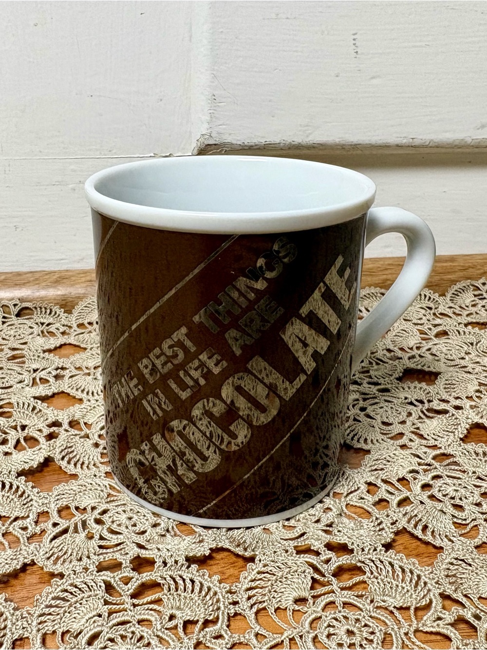 Vintage 70s/80s Enesco Japan Best Things in Life are Chocolate Coffee Cup Mug